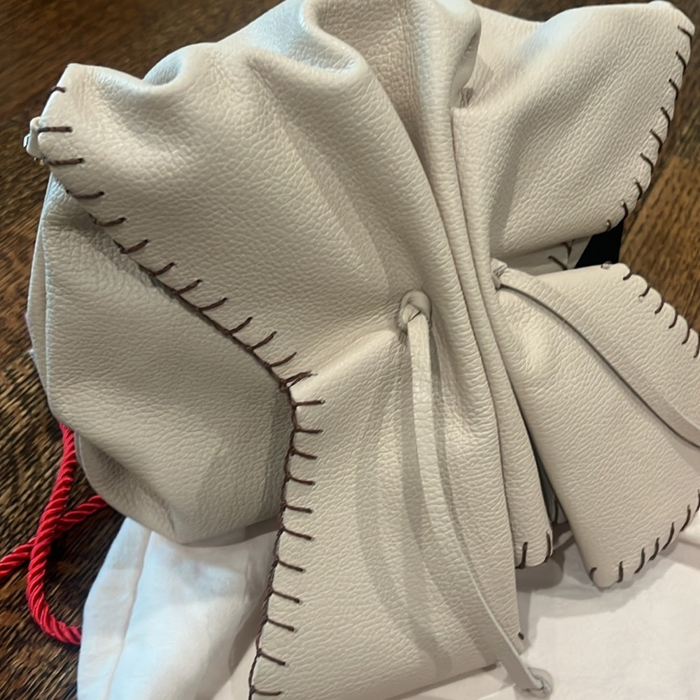 Carlos Falchi Tan Medium Butterfly Bag with Crystal Strap - Picture 7 of 14